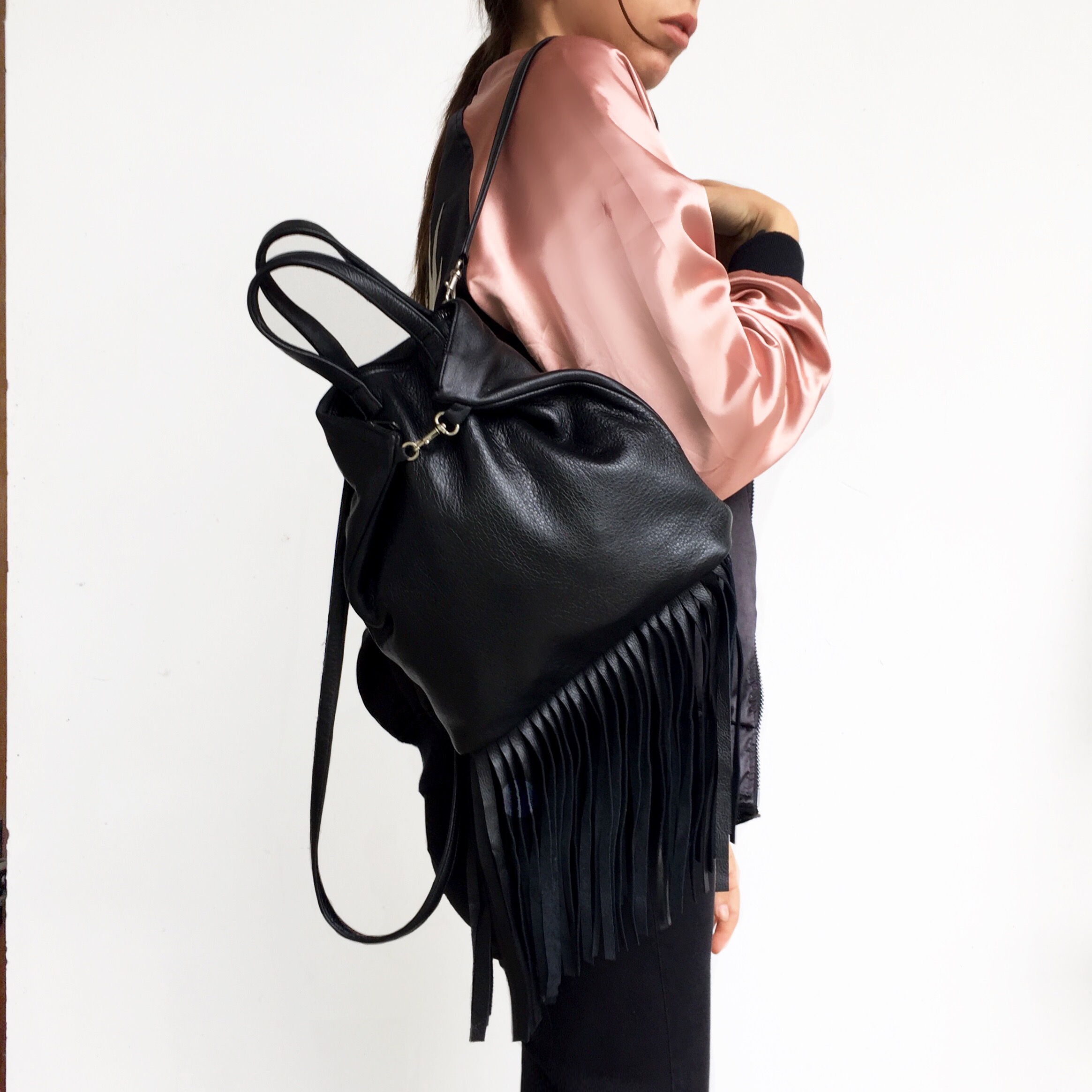 Zainetto Yuri Borse Negozi Yuri Pelletteria Zaino Nero Con