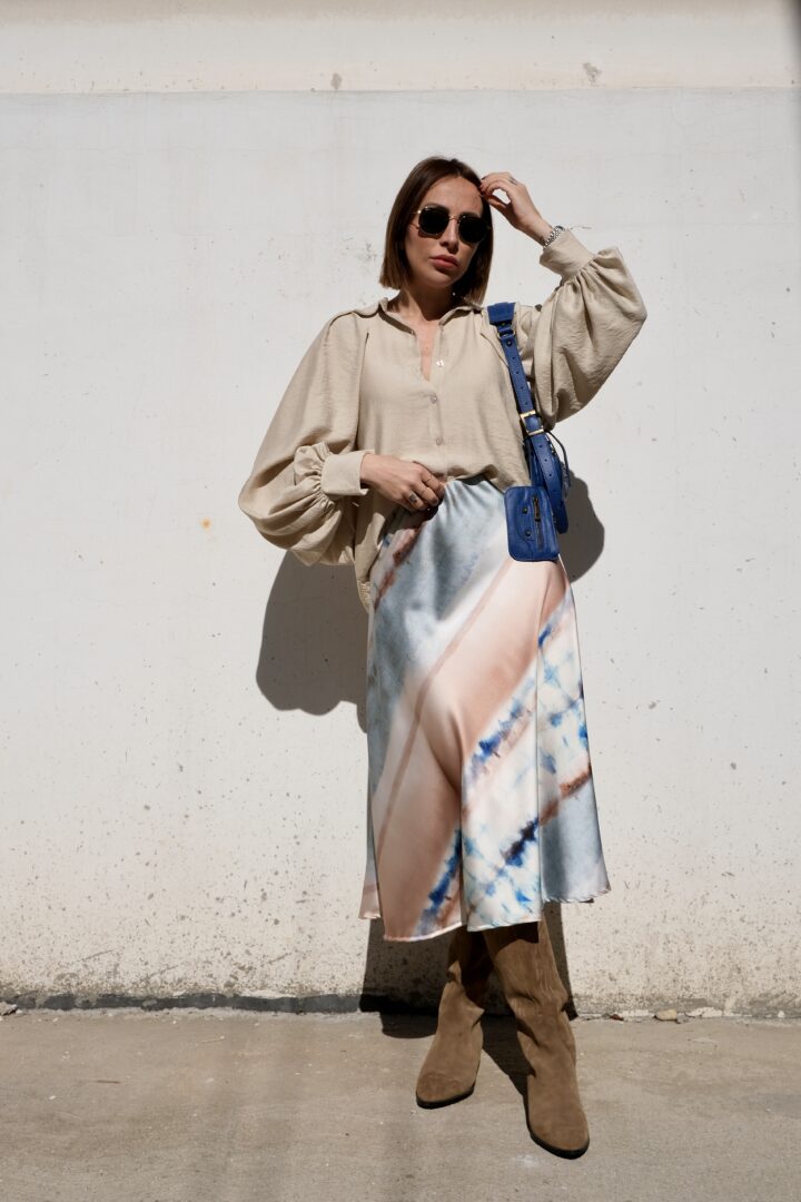 (image for) Gonna midi satin tie dye