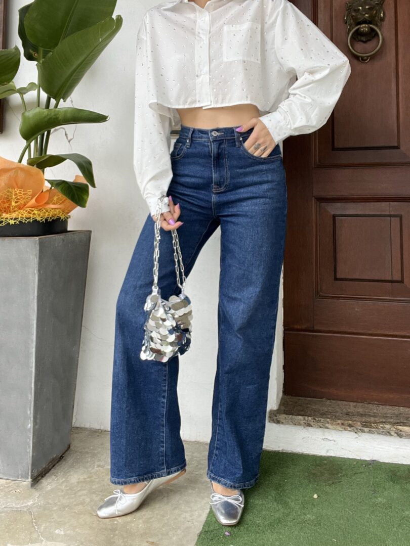 (image for) Jeans scuro wide leg